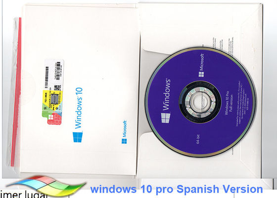Chine Pro version d'Espagnol de systèmes de bit de l'autocollant 64 d'OEM de Microsoft Windows 10 fournisseur