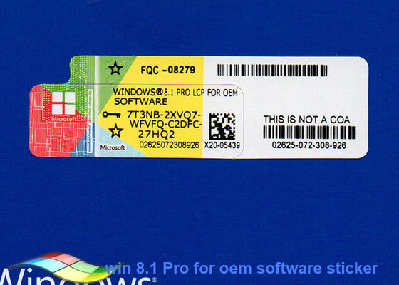 Chine Pleine version FQC-08279, autocollant de Microsoft Windows 8,1 de Coa de Windows fournisseur
