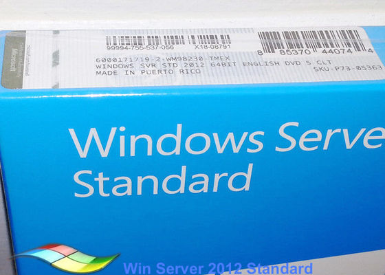 Chine Pleine version Windows Server 2012 systèmes personnalisables standard DVD de FPP FQC 64bit fournisseur