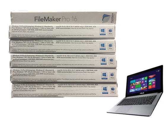 Chine Le logiciel pro 16 véritable de FileMaker d'original de 100% en ligne activent Filemaker pro Windows 7 fournisseur
