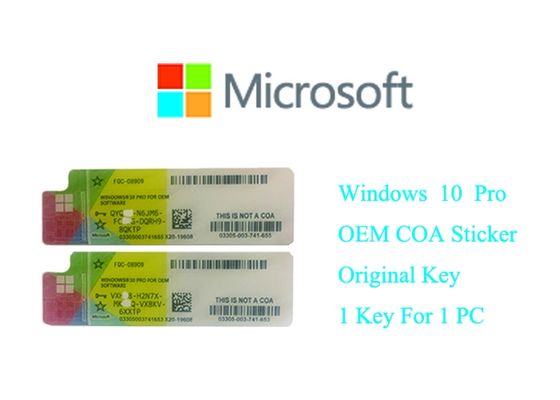 Chine La Microsoft Windows 10 en ligne originaux de la clé 100% de produit initial active autocollant de permis de Windows 10 multi de langue le pro fournisseur