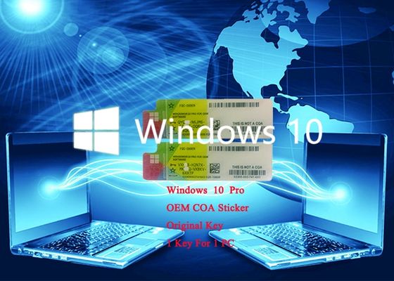 Chine Version facultative Windows 10 pro systèmes véritables de la clé 64Bit de produit d'autocollant de COA X20 fournisseur