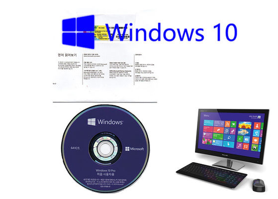 Chine Activation de version de pro d'OEM de Microsoft Windows 10 pleine de l'autocollant 64Bit de permis langue coréenne de logiciel en ligne fournisseur
