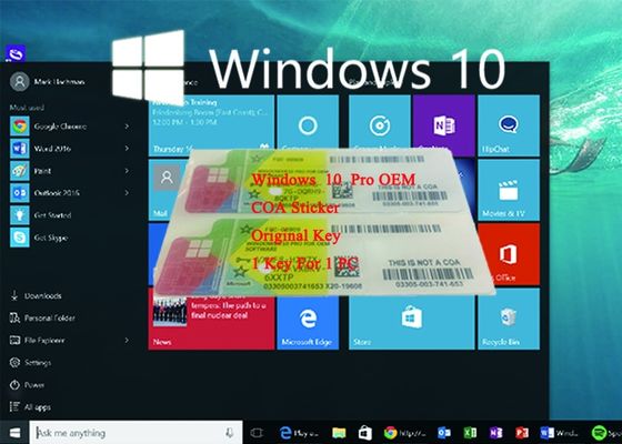 Chine Autocollant principal d'OEM de clé de permis de Coa de permis d'autocollant de produit véritable de Windows 10 fournisseur