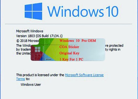 Chine Pro autocollant de COA de Windows 10/OEM/boîte au détail avec la vie 1703 originale de version de système de clé juridique utilisant la garantie fournisseur