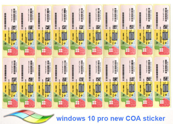 Chine Autocollant 100% FQC personnalisable original de COA de Windows 10 de PC ou de Tablette pro fournisseur