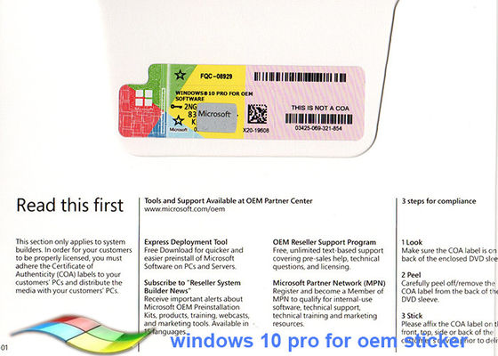 Chine Windows 10 pleins systèmes de la version 64bit de pro autocollant de COA en ligne active fournisseur