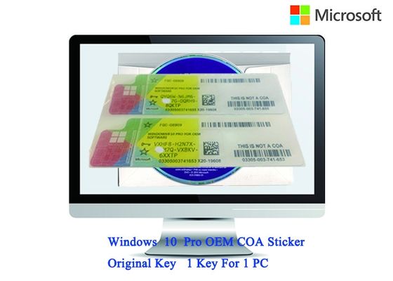 Chine Logiciel principal de version de COA X20 des systèmes d'exploitation 32bit/64bit de produit authentique de Windows 10 plein fournisseur